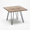 Set tavolo cucina 80x80cm industriale 4 sedie design similpelle Wright Caratteristiche