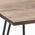 Set tavolo cucina 80x80cm industriale 4 sedie design similpelle Wright Misure
