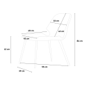 Set tavolo cucina 80x80cm industriale 4 sedie design similpelle Wright 