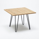 set tavolo bar cucina 80x80cm metallo legno 4 sedie vintage hedges light Acquisto