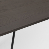 set tavolo da pranzo 120x60cm legno metallo 4 sedie vintage weimar 