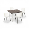set tavolo quadrato 80x80cm cucina bar 4 sedie design howe light Scelta
