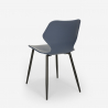 set 4 sedie polipropilene tavolo 80x80cm quadrato metallo howe dark 