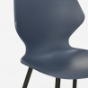set 4 sedie polipropilene tavolo 80x80cm quadrato metallo howe dark 