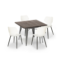 set bar cucina tavolo quadrato 80x80cm Lix 4 sedie design moderno howe Modello