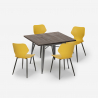 set bar cucina tavolo quadrato 80x80cm 4 sedie design moderno howe Misure