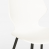 Set tavolo quadrato stile industriale 80x80cm 4 sedie design Sartis Light 