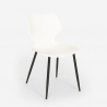 Set 4 sedie design tavolo quadrato 80x80cm legno metallo Sartis Dark Acquisto