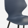 Set tavolo quadrato 80x80cm design industriale 4 sedie polipropilene Sartis 