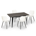 set 4 sedie tavolo rettangolare 120x60cm Lix design industriale bantum Prezzo