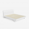 Letto matrimoniale 160x200cm design in legno moderno testata doghe Landeck King Scelta