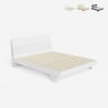 Letto matrimoniale 160x200cm design in legno moderno testata doghe Landeck King Stock