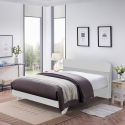Letto matrimoniale 160x200cm design in legno moderno testata doghe Landeck King Catalogo