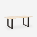 Set tavolo da pranzo 160x80cm industriale 4 sedie trasparenti design Hilton Prezzo