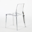 Set tavolo da pranzo 160x80cm industriale 4 sedie trasparenti design Hilton Costo