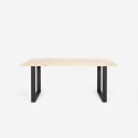 Set 6 sedie design trasparente tavolo da pranzo 180x80cm industriale Vice