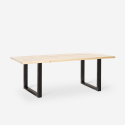 Set 6 sedie design trasparente tavolo da pranzo 180x80cm industriale Vice Acquisto