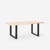 Set tavolo da pranzo 160x80cm legno metallo 4 sedie trasparenti Jaipur M Caratteristiche