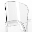 Set tavolo 200x80cm gambe in ferro 6 sedie trasparenti design Jaipur XL 
