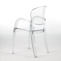 Set tavolo 200x80cm gambe in ferro 6 sedie trasparenti design Jaipur XL Acquisto