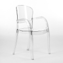 Set tavolo 200x80cm gambe in ferro 6 sedie trasparenti design Jaipur XL Costo