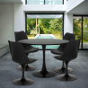 set tavolo rotondo 120cm design Tulipan 4 sedie stile moderno scandinavo margot Saldi