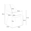 Set tavolo rettangolare 180x80cm design 6 poltroncine velluto Samsara L2 