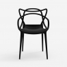 Sedia design moderno con braccioli impilabile per cucina bar ristorante Node