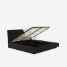 Letto matrimoniale 160x190 cm contenitore sollevabile design moderno Steyr 