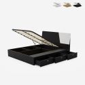 Letto matrimoniale 160x190 cm contenitore sollevabile design moderno Steyr 