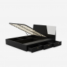Letto matrimoniale contenitore 160x200 cm design sollevabile Steyr King Sconti