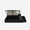 Letto matrimoniale contenitore 160x200 cm design sollevabile Steyr King Stock