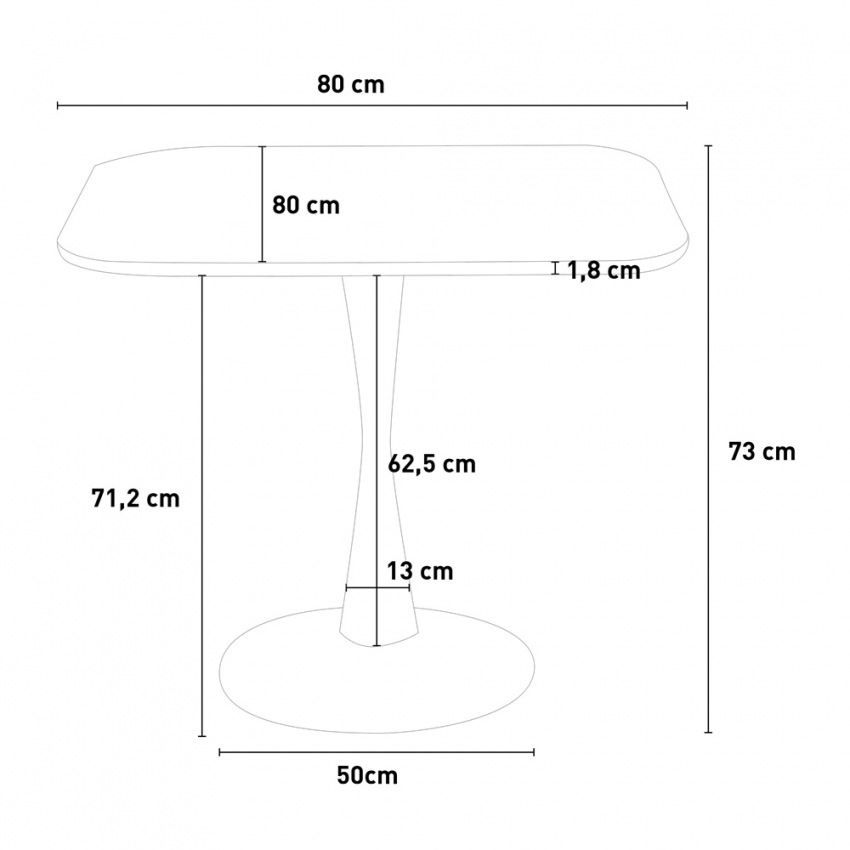 coppia gambe acciaio color BIANCO per tavolo o penisola, larghezza cm 80 x  altezza cm 71