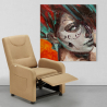 Poltrona Relax Reclinabile con Poggiapiedi in Tessuto Anna Design
