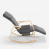 Sedia a dondolo legno design scandinavo poggiapiedi regolabile Odense Acquisto