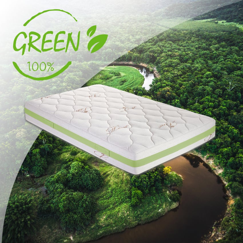 Materassi Singolo 80x190cm Ipoallergenico Memory Foam 23 Cm 7 Zone Leaf