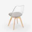Sedia trasparente cucina bar con cuscino design scandinavo Tulipan Caurs Saldi