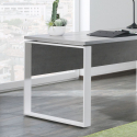 Scrivania 170x80cm ufficio studio smartworking grigio bianco Metaldesk