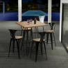 set bar cucina tavolino alto 60x60cm 4 sgabelli mason top light Sconti