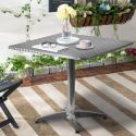 Tavolo bar bistrot top pieghevole quadrato 70x70cm alluminio Locinas Offerta