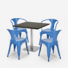 set tavolino horeca bar cucina ristoranti 90x90cm 4 sedie heavy Misure
