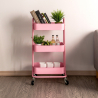 Carrello da cucina portavivande 3 ripiani in metallo con ruote Sall Stock