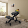 Sedia ergonomica posturale sgabello svedese metallo similpelle Balancesteel Lux Vendita