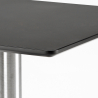 Set 4 sedie polipropilene impilabili tavolino Horeca nero 90x90cm Yanez Black 