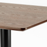 Set tavolino legno 90x90cm Horeca 4 sedie impilabili poly rattan Barrett Misure