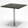 Set 4 sedie impilabili bar cucina tavolino Horeca nero 90x90cm Jasper Black 