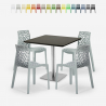 Set tavolino nero 90x90cm Horeca 4 sedie bar ristorante cucina Dustin Black Caratteristiche