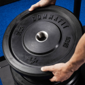 2 x dischi gomma pesi 10 kg bilanciere olimpico palestra Bumper Training