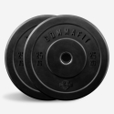 2 x dischi gomma pesi 25 kg bilanciere olimpico palestra Bumper Training Promozione