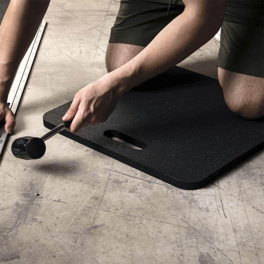 G-Mat Square tappetino fitness quadrato gomma 50x50cm antiurto spessore 20mm